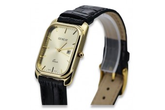 Montre jaune 14 carats or 585 montre homme Geneve mw001y