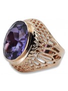 Russe soviétique rose 14k 585 or Alexandrite Rubis Émeraude Saphir Zircon bague vrc089