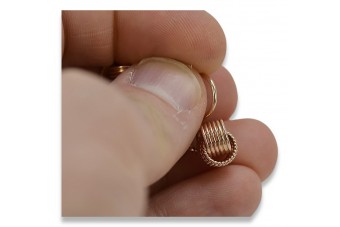 "Уникална колекция от ретро 14k розово злато без камъни ven149