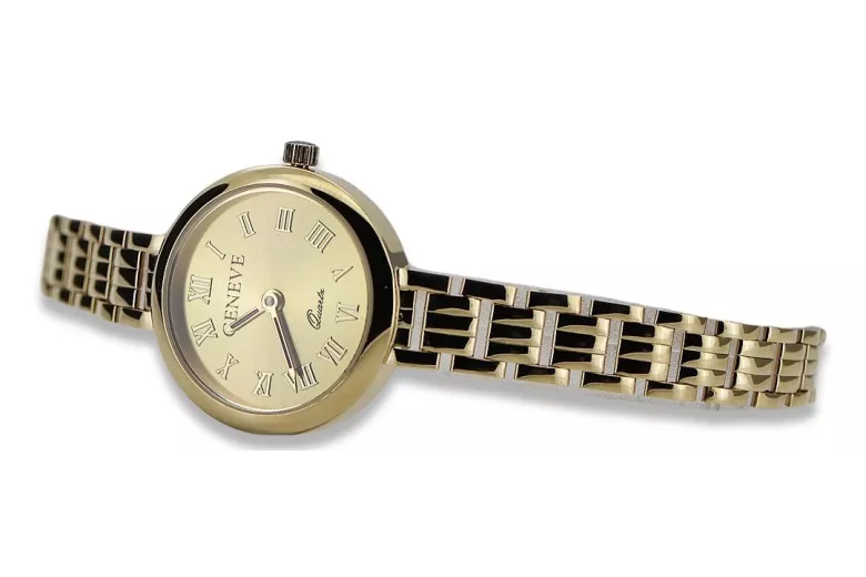 Hermoso reloj de mujer de oro de 14k Geneve lw038y