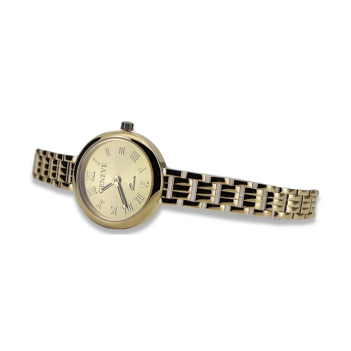 Belle montre pour femme en or 14 carats Geneve lw038y