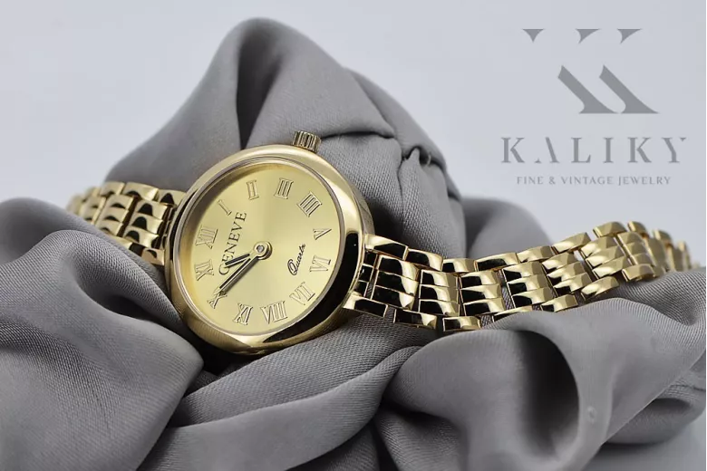 Hermoso reloj de mujer de oro de 14k Geneve lw038y