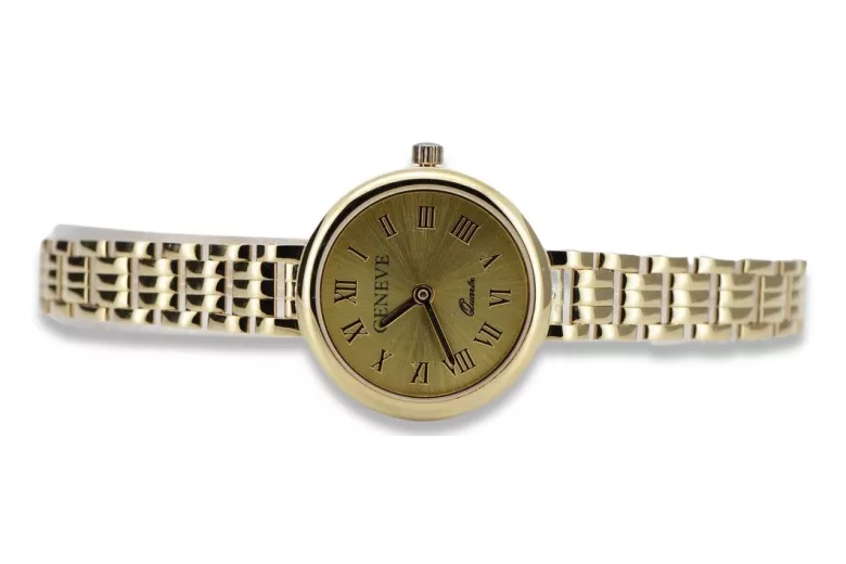 Hermoso reloj de mujer de oro de 14k Geneve lw038y