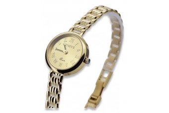 красив дамски часовник Geneve lw038y от 14k злато