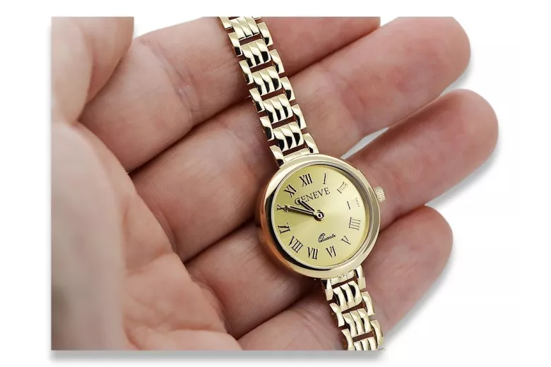 Hermoso reloj de mujer de oro de 14k Geneve lw038y