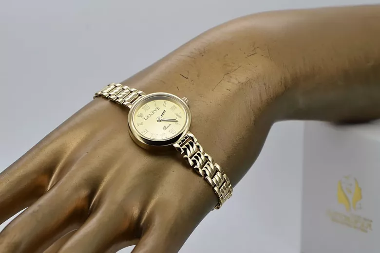 Hermoso reloj de mujer de oro de 14k Geneve lw038y