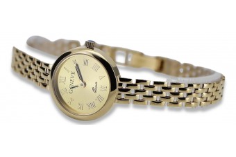 Italian yellow gold lady watch Geneve Lady Gift lw048y