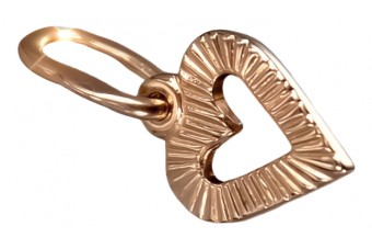 "Exclusivo Colgante de Corazón Vintage en Oro Rosa 14k 585, Sin Piedras" vpn087