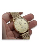 Gold men's watch Geneve ★ zlotychlopak.pl ★ Gold purity 585 333 Low Price!