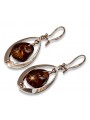 Russian rose Soviet gold vintage antique Amber earrings