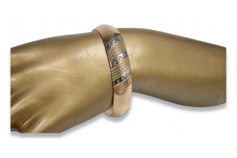 Руска роза Съветски 14k 585 злато СССР реколта гривна vb002