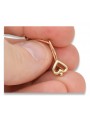 "Vintage No Stones Heart Earrings in 14K Rose Gold" ven102