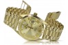 Жълт мъжки часовник злато 14k 585 Geneve mw013ydg&mbw006y