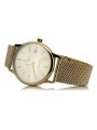 Gold men's watch Geneve ★ zlotychlopak.pl ★ Gold purity 585 333 Low Price!