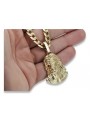 Yellow 14k gold Jezus pendant with Elegant chain pj004y20&cc099y55