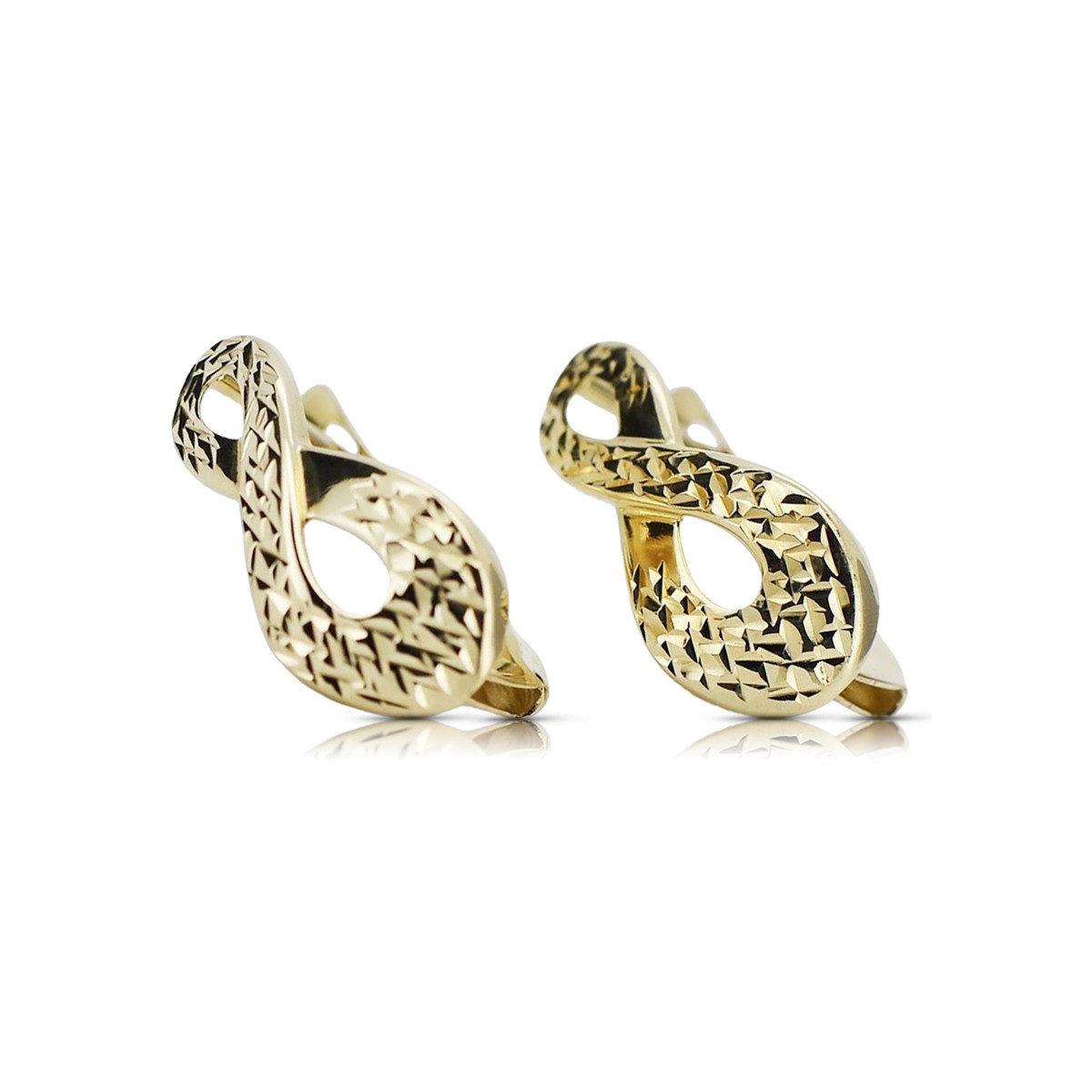 Boucles d'oreilles en or 14 carats ★ https://zlotychlopak.pl/fr/ ★ Or 585 333 Pas cher !