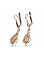 "Exclusivité vintage: Boucles d'oreilles feuille en or rose 14 carats 585 sans pierres" ven151