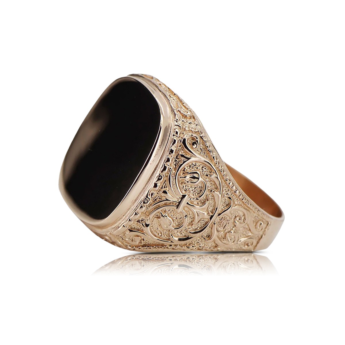 Rose russe Bijoux en or soviétique bague homme