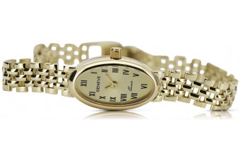 14k gelb Damenuhr Geneve Lady Geschenk lw095y