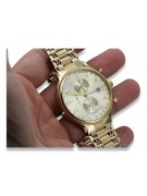 Gold men's watch Geneve ★ zlotychlopak.pl ★ Gold purity 585 333 Low Price!