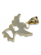 Золотой медальон ангела 14k 585 icon Angel pm014y