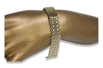 Гривна ★ за часовници от жълто розово злато russiangold.com ★ злато 585 333 Ниска цена