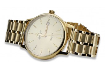 Часовник Atlantic 14k 585 злато с гривна за мъже mw003y&mbw007y