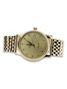 Gold men's watch Geneve ★ zlotychlopak.pl ★ Gold purity 585 333 Low Price!