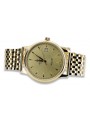 Gold men's watch Geneve ★ zlotychlopak.pl ★ Gold purity 585 333 Low Price!