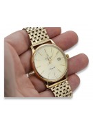 Gold men's watch Geneve ★ zlotychlopak.pl ★ Gold purity 585 333 Low Price!