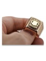 Russian rose Soviet Vintage Antique gold jewelry man's ring signet jewelry