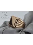 Anillo de sello de oro masculino 14k 585. Oro ruso vs034