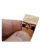 Vintage rose pink 14k 585 gold Men's signet ring vsn042