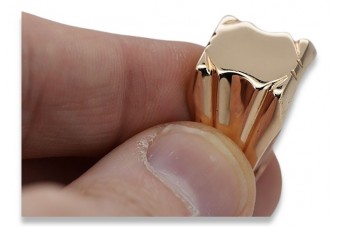 Anillo de oro para hombre hecho de oro rosa rojo de 14k 585 vsn045