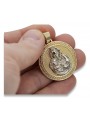 "Icono Sagrado de María en Oro Amarillo Blanco de 14k" pm027yw