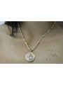 "Hard Icon Mary Medallion Pendant in 14K Yellow White Gold" pm027yw