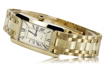 Жовтий 14k золотий чоловічий годинник Geneve mw089y