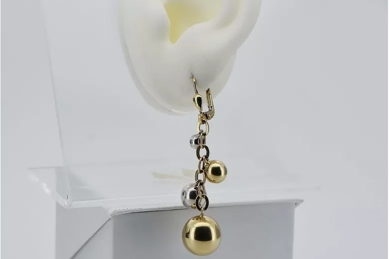 Boucles d'oreilles en or 14 carats ★ https://zlotychlopak.pl/fr/ ★ Or 585 333 Pas cher !