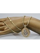 Gold 14k 585 Merry pendant with Rope chain pm027y&cc020y