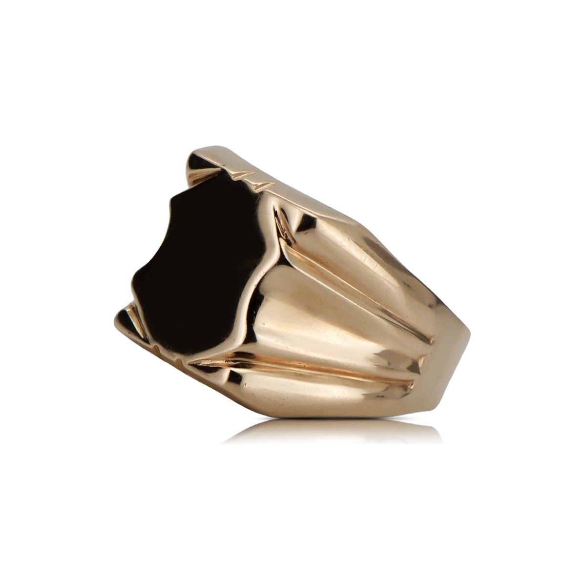 Herren-Goldring aus rotem 14-Karat-585-Roségold vsn045