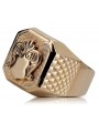 Rose russe Bijoux en or soviétique bague homme