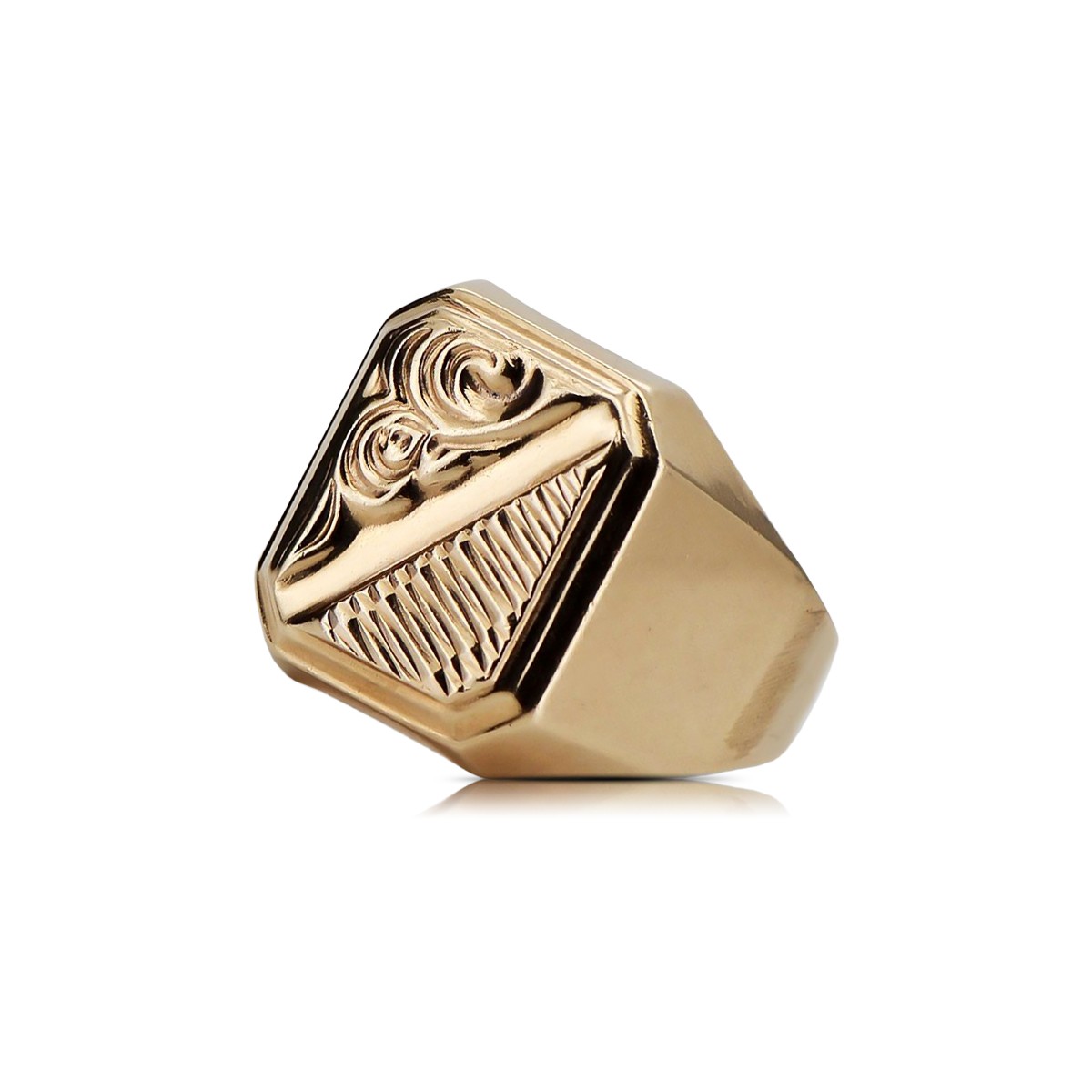 Rose russe Bijoux en or soviétique bague homme