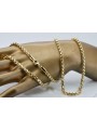 Galben italian 14k 585 aur New Rope lanț cc078y