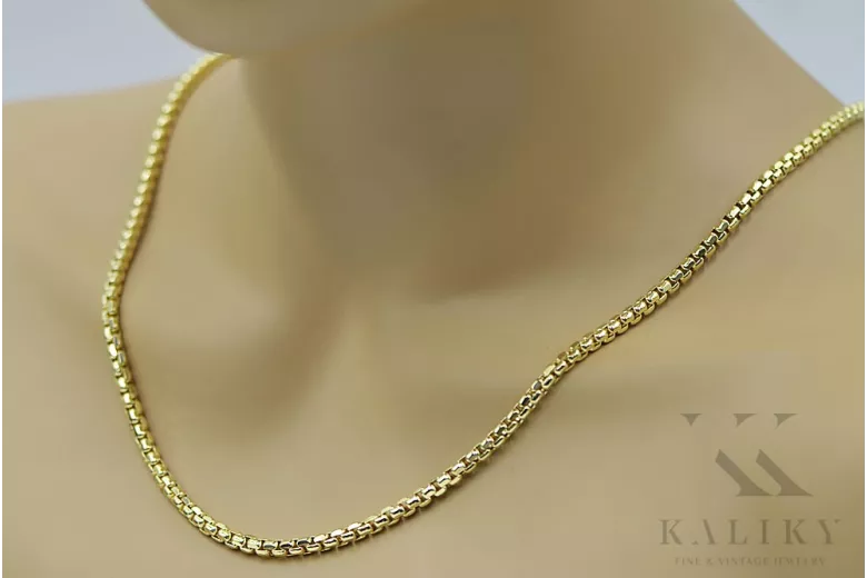 Italian yellow 14k 585 gold New Rope chain cc078y