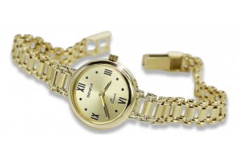 Yellow 14k gold lady watch Geneve Lady Gift lw102y