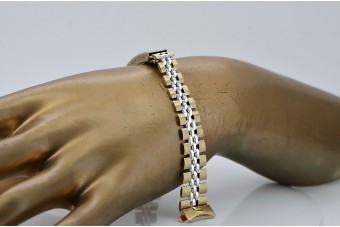 Złota bransoleta 14k 585 do zegarka damskiego typu Rolex lbw010yw