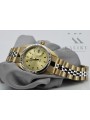 Złoty zegarek damski 14k 585 z bransoletą Geneve w stylu Rolex lw020ydy&lbw010y