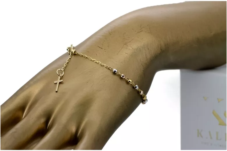 Yellow rose gold rosary bracelet★ russiangold.com ★ Gold 585 333 Low price