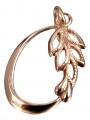 "Classic 14K 585 Rose Gold Vintage Leaf Pendant, Original and Stoneless" vpn084