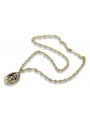 Mother of God medallion & Snake 14k gold chain pm006y&cc076y